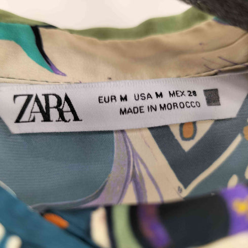 ザラ ZARA ペイズリープリントシャツ レディース M