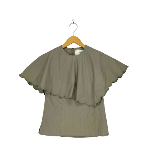 レイビームス Ray BEAMS ピンストライプスカラップケースノースリーブブラウス レディース