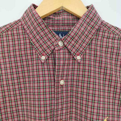 ラルフローレン RALPH LAUREN 90-00s CLASSIC FIT ポニー刺繍 ボタンダウン タータン チェックシャツ メンズ import:L