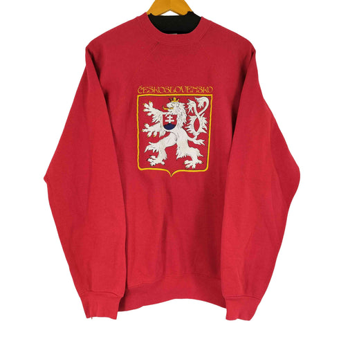 ディスカス アスレチック Discus Athletic 70-80S フロントプリント クルーネックスウェット メンズ import:L