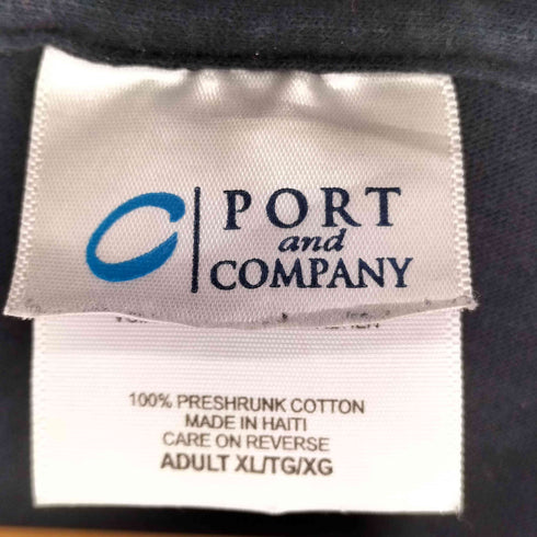 ポートアンドカンパニー PORT and COMPANY フロント刺繍 L/S Tシャツ メンズ import:XL
