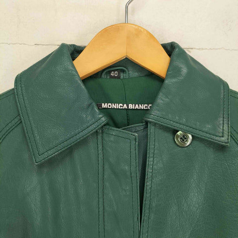 MONICA BIANCO real leather 比翼リアルレザーコート レディース 40