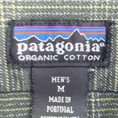 パタゴニア patagonia 80-90s ポルトガル製 ORGANIC COTTON タータンチェック ライトネルシャツ メンズ import:M
