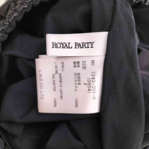 ロイヤルパーティー ROYAL PARTY ゴールドチェーン付 タックプリーツミニスカート レディース FREE