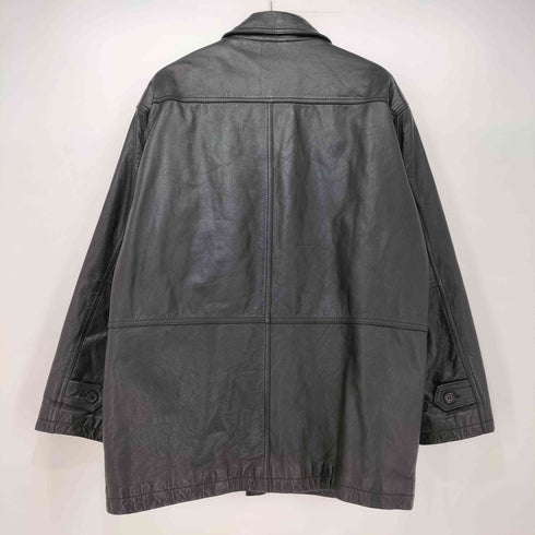 シーホップ seahop 裏地中綿キルティング カウレザージャケット メンズ LL