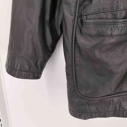 シーホップ seahop 裏地中綿キルティング カウレザージャケット メンズ LL