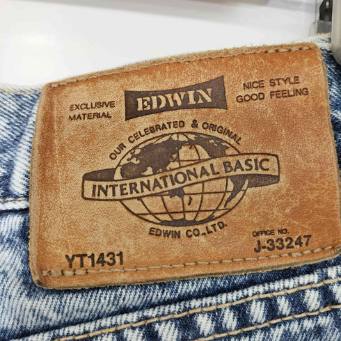 エドウィン EDWIN ウォッシュド加工 テーパードデニム メンズ W86 H103
