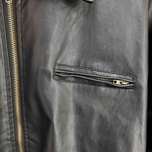 フェイクレザーブルゾン レディース M