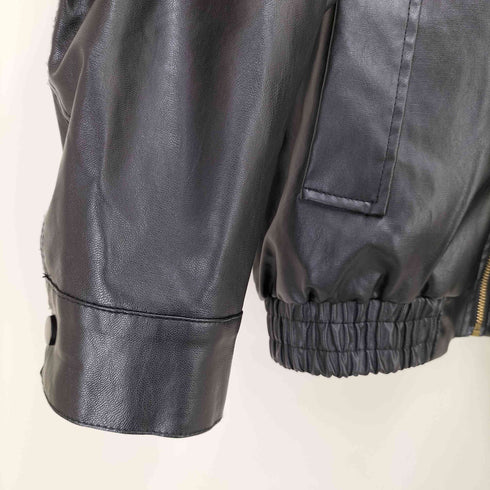 フェイクレザーブルゾン レディース M