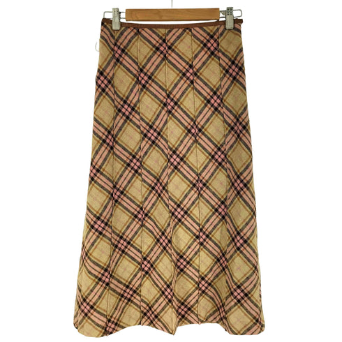 トーマスバーバリー Thomas Burberry ナイロン混 チェックスカート レディース JPN:M