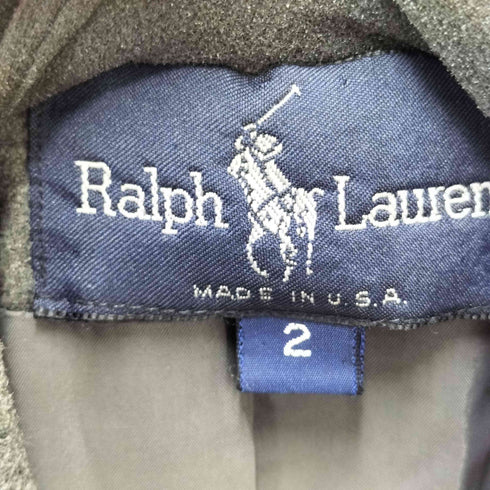 ラルフローレン RALPH LAUREN カシミヤ混 ウールダブルブレスト テーラードジャケット レディース 2