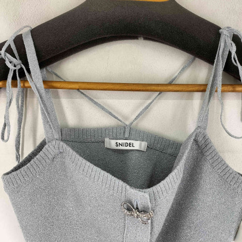 スナイデル snidel 24SS リボンビジューボタンビスチェ レディース ONE SIZE