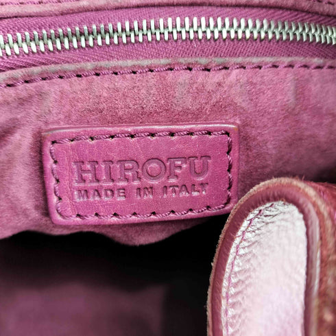 ヒロフ HIROFU レザーハンドバッグ レディース