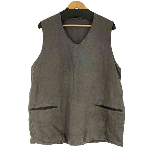 ナイジェルケーボン NIGEL CABOURN FRENCH WORK VEST - LINEN PIN OX メンズ DE:48
