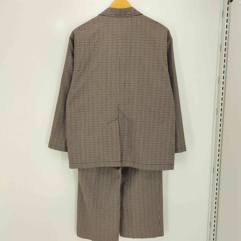 ニコアンド niko and... ハンサムトラッドチェックジャケット チェック柄ワイドパンツ セットアップ レディース M