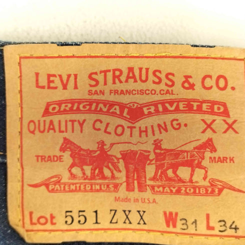 リーバイス Levis 551ZXX TALONジップ リジッド ジップフライ デニムパンツ メンズ W31 L34
