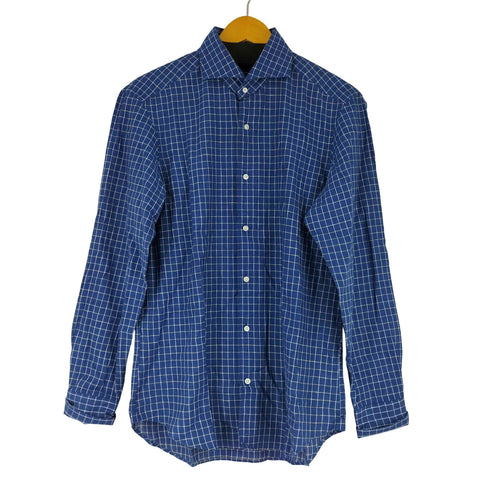 フェアファクス FAIRFAX チェック柄 L/S リネンシャツ メンズ JPN:L