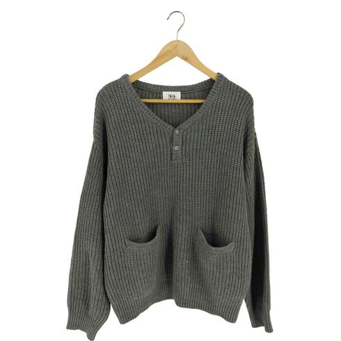 WETTEMPT HENRY NECK RIB KNIT ヘンリーネックリブニット メンズ S