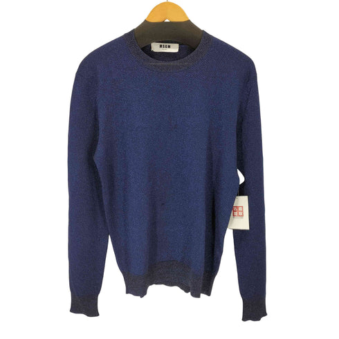 エムエスジーエム MSGM クルーネック ラメセーター レディース M