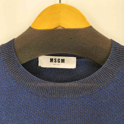 エムエスジーエム MSGM クルーネック ラメセーター レディース M