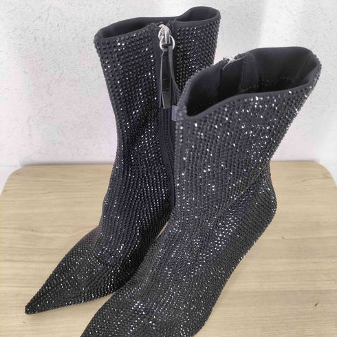 ザラ ZARA シャイニーディテール ショート ブーツ レディース 37