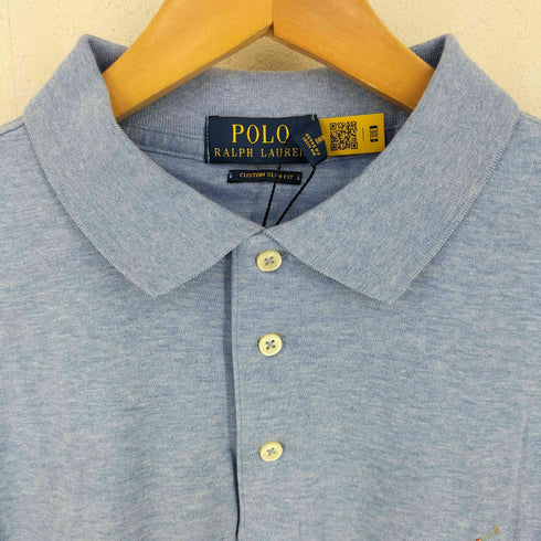 ポロラルフローレン POLO RALPH LAUREN CUSTOM SLIM FIT カスタム スリム フィット ソフト コットン ポロシャツ メンズ import:L