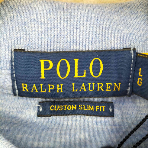 ポロラルフローレン POLO RALPH LAUREN CUSTOM SLIM FIT カスタム スリム フィット ソフト コットン ポロシャツ メンズ import:L