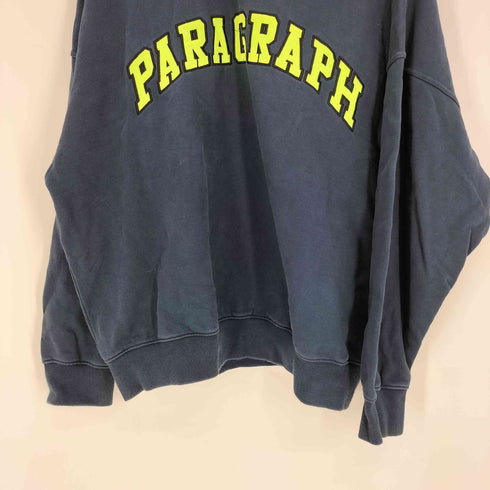 パラグラフ PARAGRAPH ロゴ刺繍 クルーネック プルオーバー スウェット メンズ