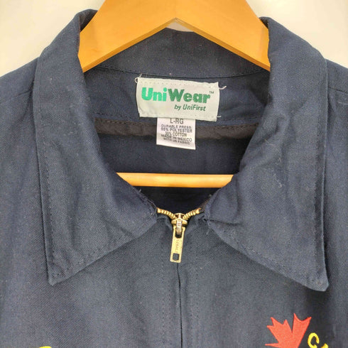 90S UNIWEAR BY UNI FIRST メキシコ製 IDEALジップ 企業刺繍 ワークジャケット メンズ L-RG
