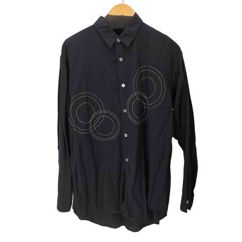LQ MEN シルク混 刺繍デザインシャツ メンズ