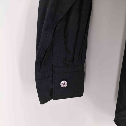 LQ MEN シルク混 刺繍デザインシャツ メンズ