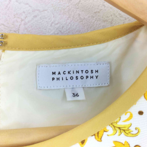 マッキントッシュフィロソフィー MACKINTOSH PHILOSOPHY 総柄 ノースリーブワンピース レディース 36