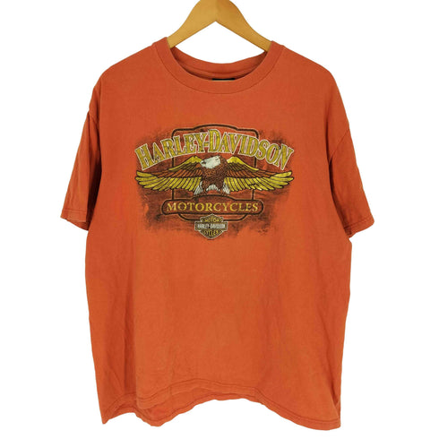 ハーレーダビッドソン HARLEY-DAVIDSON 2009年コピーライト ニカラグア製 イーグル 両面プリント Tシャツ メンズ import:XL