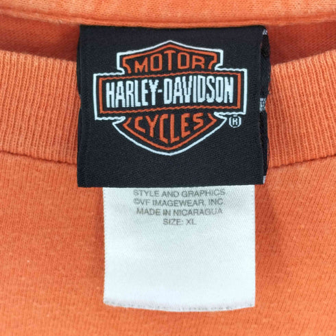 ハーレーダビッドソン HARLEY-DAVIDSON 2009年コピーライト ニカラグア製 イーグル 両面プリント Tシャツ メンズ import:XL