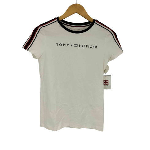 トミーヒルフィガー TOMMY HILFIGER クルーネック ロゴプリント Tシャツ チビT レディース JPN:XS