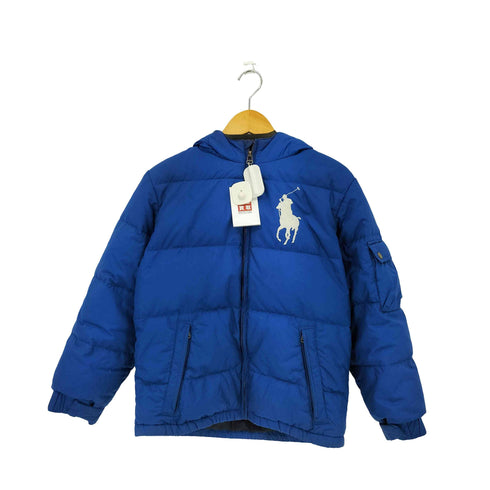 ポロバイラルフローレン Polo by RALPH LAUREN 90-2000s ビックポニー刺繍 フロントジッパー マルチポケット ダウンジャケット レディース L(14-16)