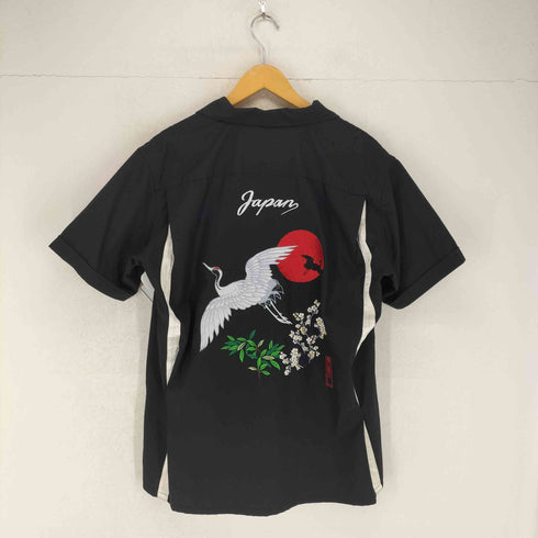 イオラニ IOLANI 居楽仁 鶴 日の丸 S/Sオープンカラーシャツ メンズ JPN:XL