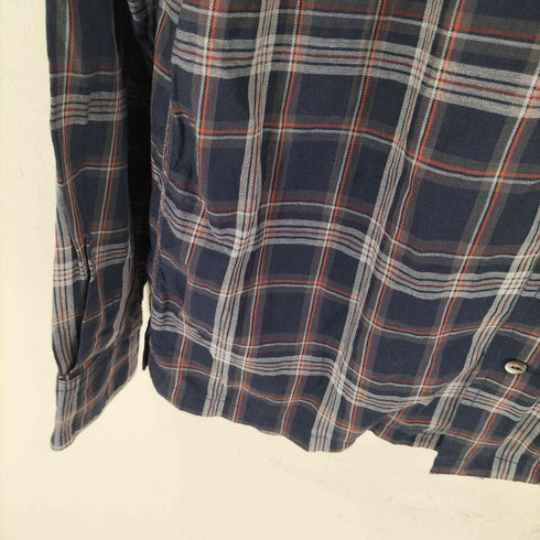one percent thirteen NAVY TARTAN SHIRT オープンカラー シャツ メンズ JPN:XL