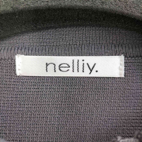 nelliy. ペプラムニットミニワンピース レディース