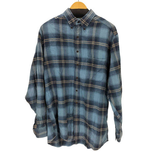 クラブルーム CLUB ROOM フランネルボタンダウンチェックシャツ メンズ import:L