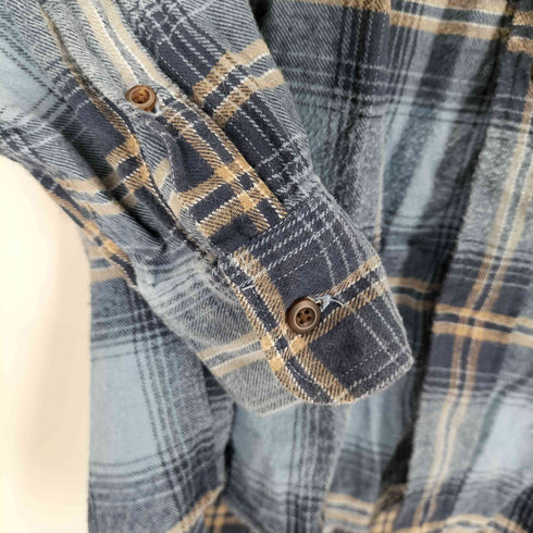クラブルーム CLUB ROOM フランネルボタンダウンチェックシャツ メンズ import:L