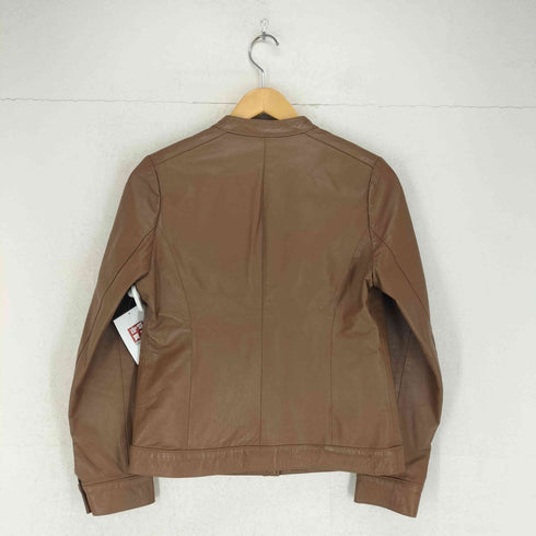シンプリシテェ SIMPLICITE pig leather ピッグレザー比翼シングルライダースジャケット レディース 40