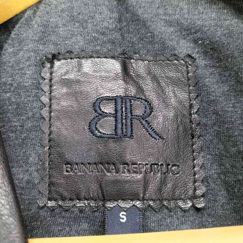 バナナリパブリック BANANA REPUBLIC lamb leather 00s ラムレザー2Bテーラードジャケット レディース S