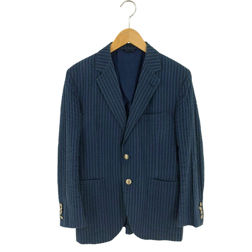 アザブテーラー 麻布テーラー AZABU TAILOR シアサッカー 2Bテーラードジャケット メンズ JPN:46