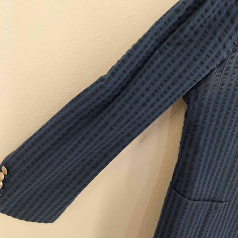 アザブテーラー 麻布テーラー AZABU TAILOR シアサッカー 2Bテーラードジャケット メンズ JPN:46