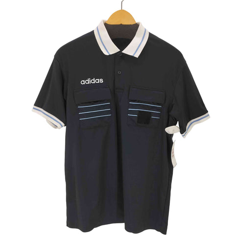 アディダス adidas 90s ロゴ刺繍 レフェリーシャツ 両胸ポケットポロシャツ メンズ O-XO