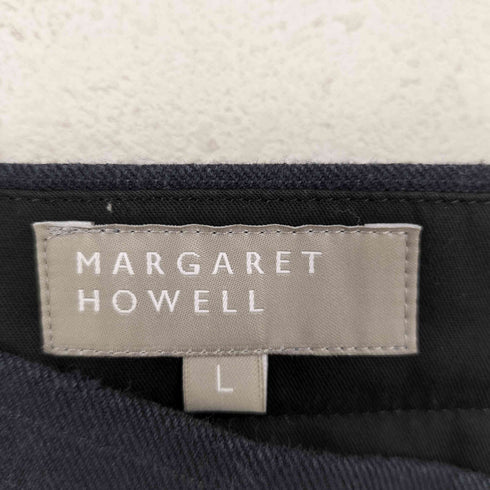 マーガレットハウエル MARGARET HOWELL ストライプ柄 ノータック ウールスラックス メンズ JPN:L