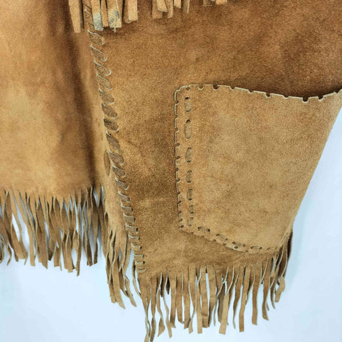 スエードレザー フリンジ カジュアル ベスト メンズ