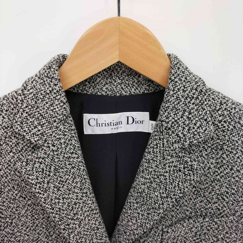 クリスチャンディオール Christian Dior 3B ツイード テーラード ジャケット レディース FR:34