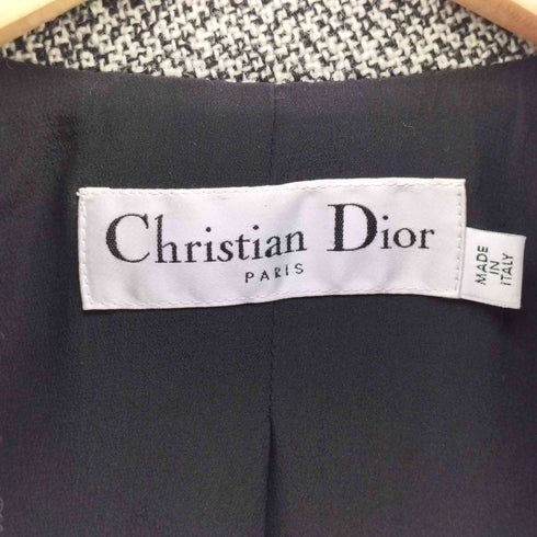 クリスチャンディオール Christian Dior 3B ツイード テーラード ジャケット レディース FR:34